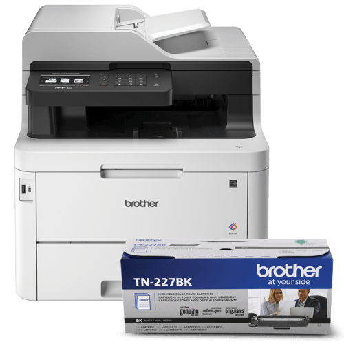 Brother R3770TN227BUND Refurbished Digital Colour Multifunction Bundle with Starter Toner and TN227BK High-Yield Black Laser Toner Cartridge