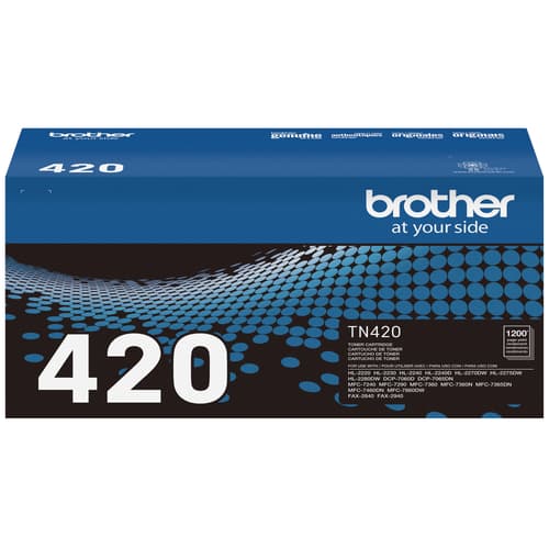 Brother TN420 Black Toner Cartridge, Standard Yield