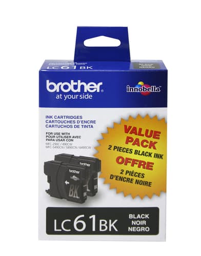 Brother LC612PKS 2-Pack of Innobella  Black Ink Cartridges, Standard Yield