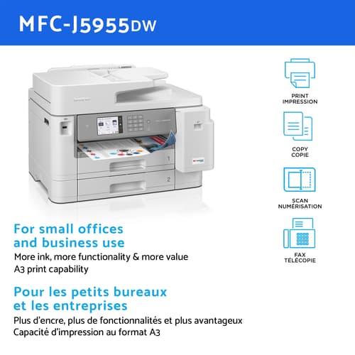 Brother INKvestment Tank MFC-J5955DW All-in-One Business A3 Colour Inkjet Printer