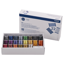 Brother SA741IT 22-Colour Satin Finish Embroidery Thread Set