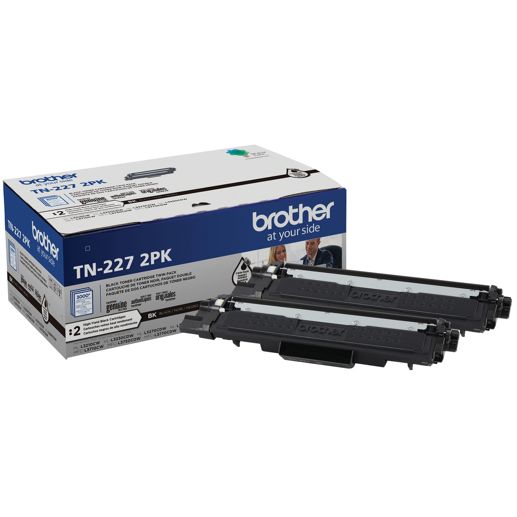 Brother Genuine TN227BK Black Toner Cartridge - Open Box - Free Shipping