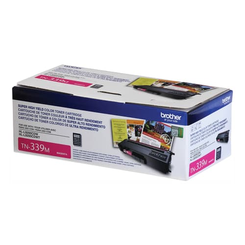 Brother TN339M Magenta Toner Cartridge, High Yield