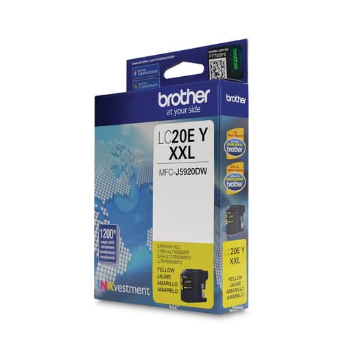 Brother LC20EYS INKvestment Yellow Ink Cartridge, Super High Yield (XXL Series)