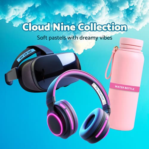 Brother Genuine BTAG 3-pack Non-Laminated Tape for P-touch Label Makers, Cloud Nine Collection White on Pink, Blue on White, Black on Light Blue – 12 mm wide x 4 m long