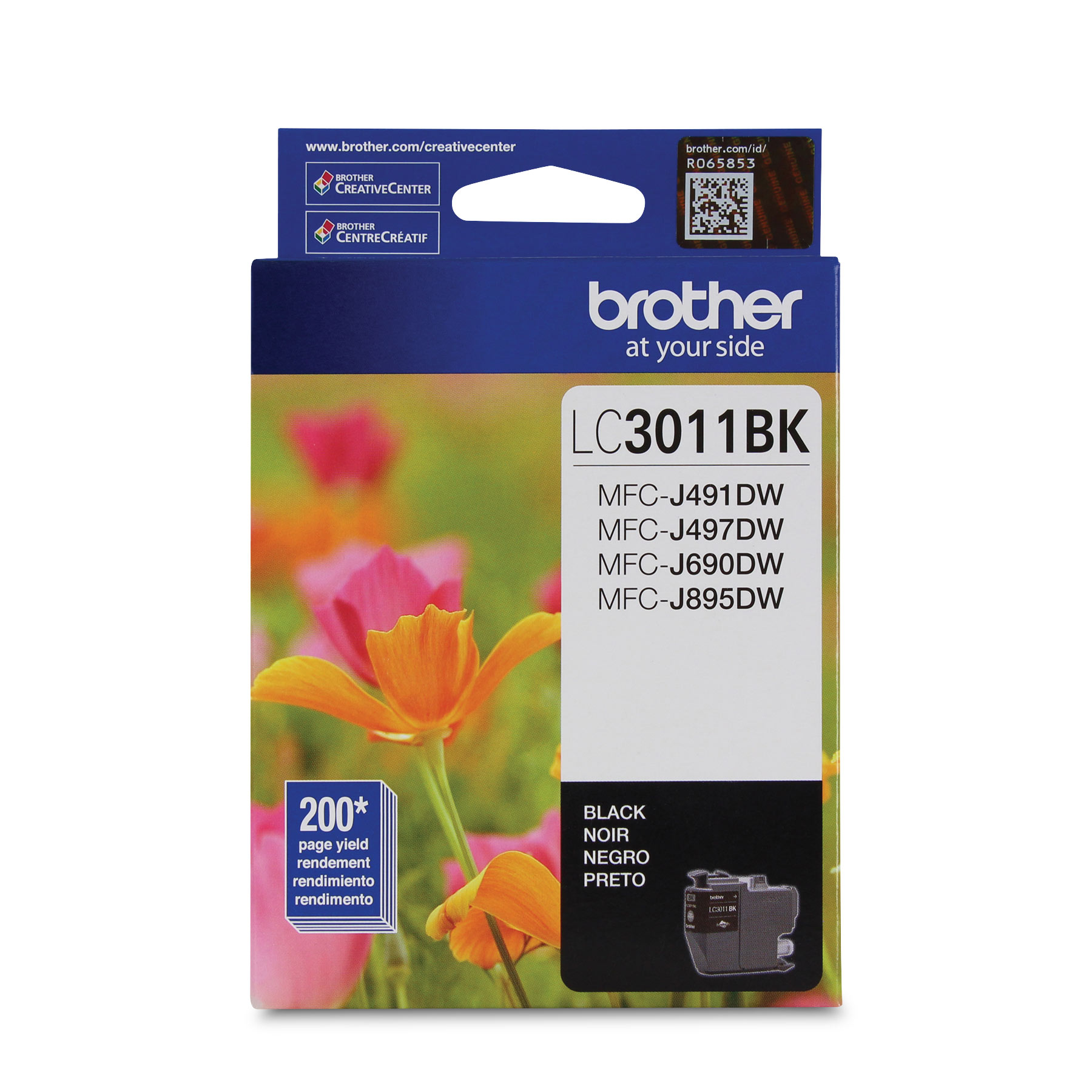 Brother LC3011BKS Black Ink Cartridge, Standard Yield