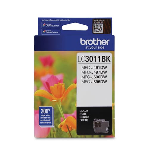 Brother LC3011BKS Black Ink Cartridge, Standard Yield