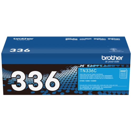 Brother TN336C Cyan Toner Cartridge, High Yield