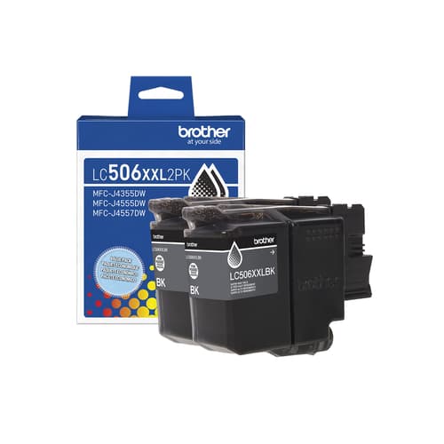 Brother Genuine LC506XXL2PKS Twin Pack Super High Yield Black Ink Cartridges