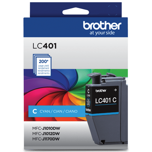 Brother Genuine LC401CS Standard-Yield Cyan Ink Cartridge