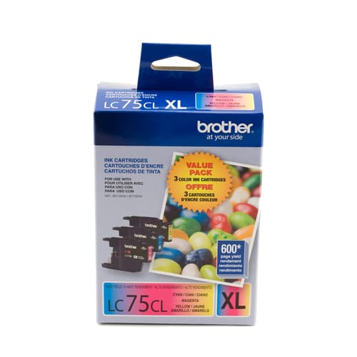 Brother LC753PKS 3-Pack of Innobella  Colour Ink Cartridges (1 each of Cyan, Magenta, Yellow), High Yield (XL Series)