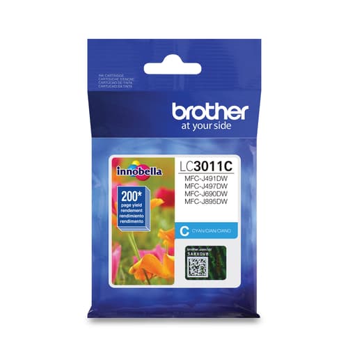 Brother LC3011CS  Cyan Ink Cartridge, Standard Yield