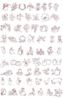 Brother Memory Card No. 65   Redwork