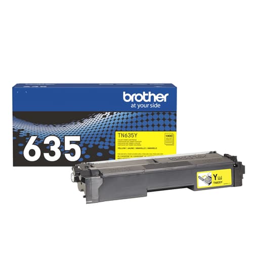 Brother Genuine TN635Y Standard Yield Yellow Toner Cartridge