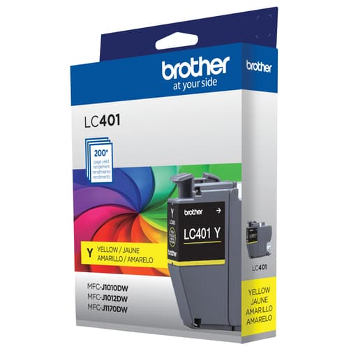 Brother LC401YS Cartouche d'encre jaune authentique à rendement standard