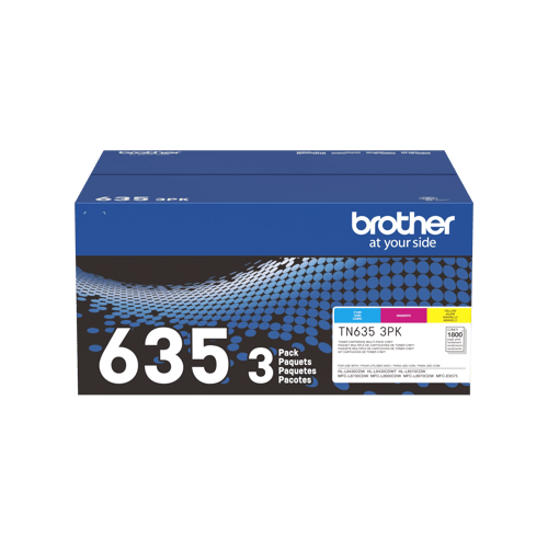 Brother authentique TN6353PK Ensemble de 3 cartouches de toner, cyan, magenta et jaune