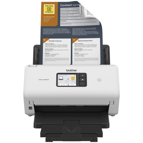 Brother ADS-3300W Scanner de bureau sans fil haute vitesse pour les petits bureaux et bureaux à domicile