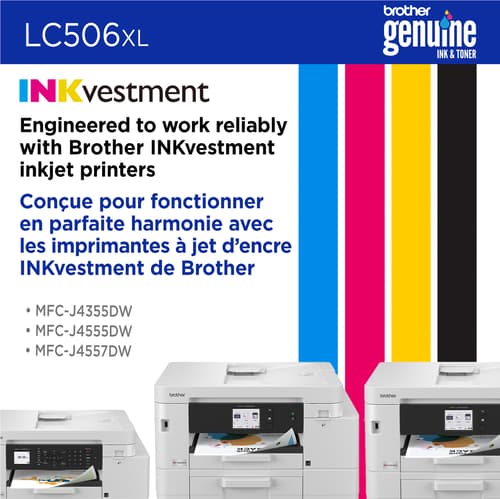 Brother LC506XLCS Cartouche d’encre cyan authentique à haut rendement