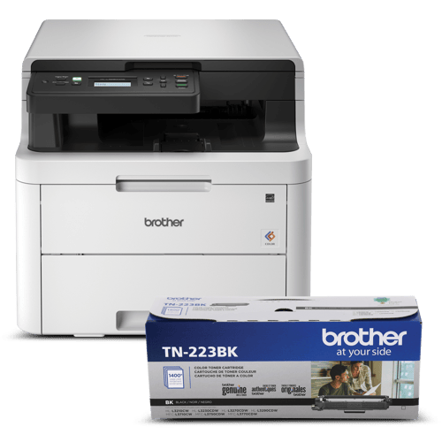Ensemble Brother R3290TN223BUND Imprimante numérique couleur remise à neuf avec toner de départ et cartouche de toner laser noir à rendement standard TN223BK
