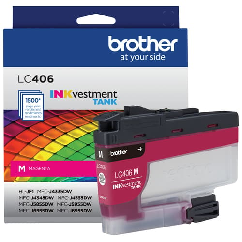 Brother LC406MS Cartouche d’encre authentique magenta à rendement standard INKvestment Tank