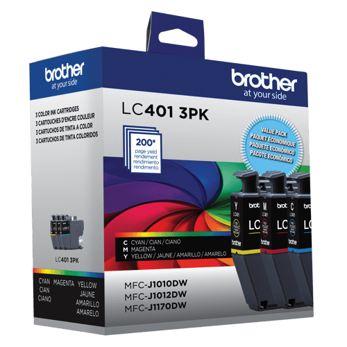 Brother LC4013PKS Ensemble de 3 cartouches d encre couleur à rendement standard d origine