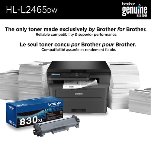 Brother HL-L2465DW Imprimante multifonction laser monochrome sans fil compacte compatible avec l’Abonnement Refresh