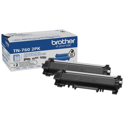 Brother Imprimante laser monochrome, imprimante compacte tout-en-un,  imprimante multifonction, MFCL2710DW, noir et cartouche authentique TN760 à  haut