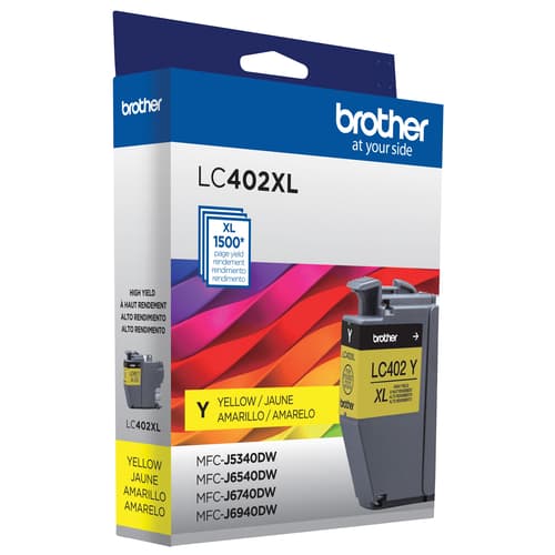 Brother LC402XLYS Cartouche d’encre jaune authentique à haut rendement