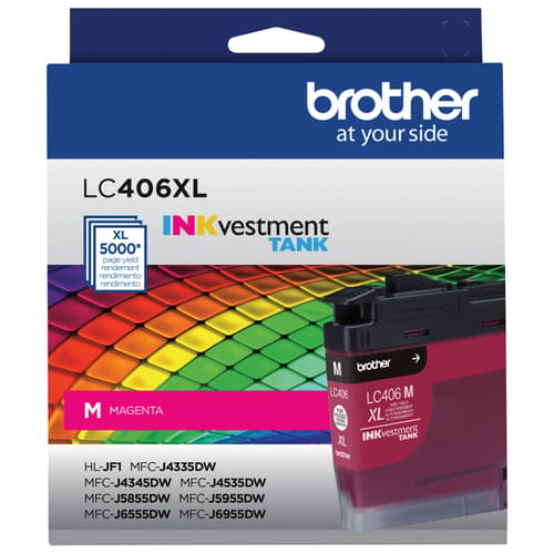 Brother LC406XLMS Cartouche d'encre magenta authentique à haut rendement INKvestment Tank