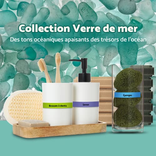 Ensemble de 3 rubans non laminés de la série BTAG pour étiqueteuses P-Touch authentique de Brother de la collection Verre de mer (vert pâle avec texte noir, bleu clair avec texte noir, violet avec texte noir), 12 mm (L) x 4 m de (l)