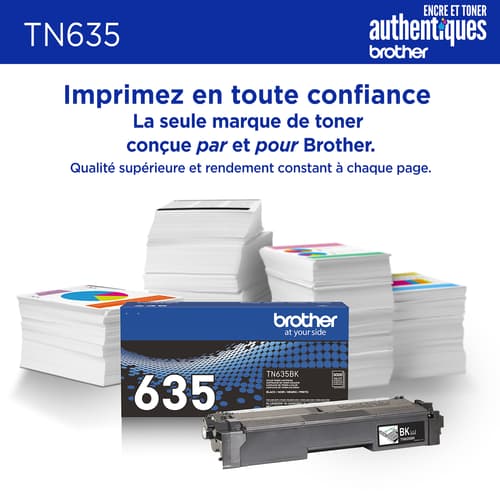 Brother authentique TN635BKCartouche de toner noir à rendement standard