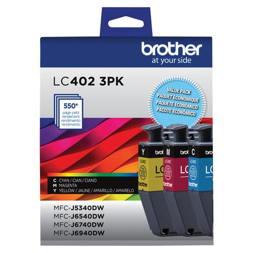 Brother LC4023PKS Ensemble de 3 cartouches d’encre noire authentiques à rendement standard