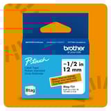 Brother BTAGT31 Ruban non laminé orange avec texte noir authentique pour étiqueteuse P-touch, 12 mm (L) x 4 m (l)