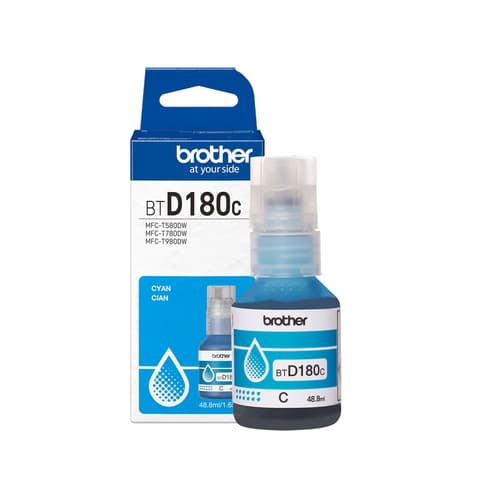 Brother BTD180CS Bouteille d’encre cyan authentique à haut rendement