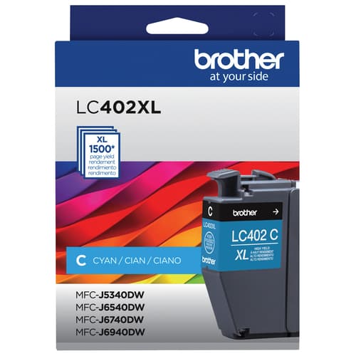 Brother LC402XLCS Cartouche d’encre cyan authentique à haut rendement