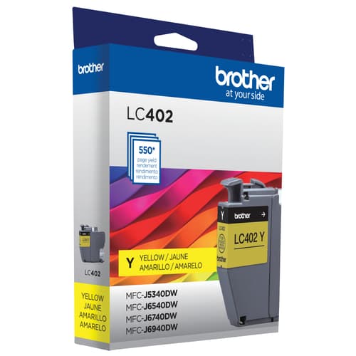 Brother LC402YS Cartouche d’encre jaune authentique à rendement standard