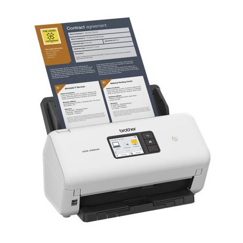 Brother ADS-3350W Scanner de bureau sans fil haute vitesse pour les petits bureaux et bureaux à domicile