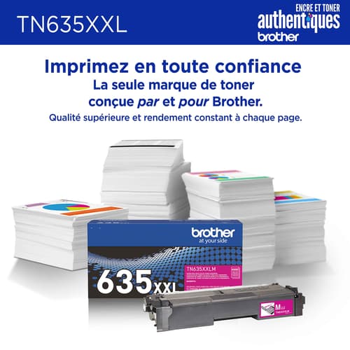 Brother authentique TN635XXLM Cartouche de toner magenta à très haut rendement
