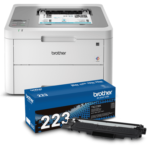 Ensemble Brother R3210TN223BUND Imprimante numérique couleur remise à neuf avec toner de départ et cartouche de toner laser noir à rendement standard TN223BK