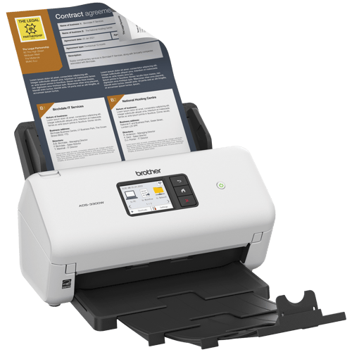Brother ADS-3300W Scanner de bureau sans fil haute vitesse pour les petits bureaux et bureaux à domicile