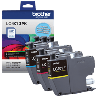 Brother LC4013PKS Ensemble de 3 cartouches d encre couleur à rendement standard d origine