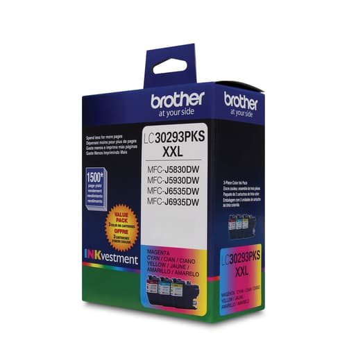 Brother LC30293PKS Cartouches d'encre cyan, magenta et jaune Innobella, à très haut rendement