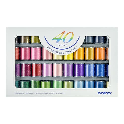 Brother SA740 Ensemble de 40 fils de broderie de couleur