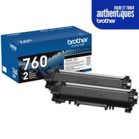 Brother TN760 Ensemble de 2 cartouches de toner noir authentiques à haut rendement