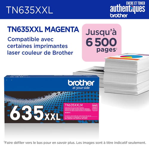 Brother authentique TN635XXLM Cartouche de toner magenta à très haut rendement