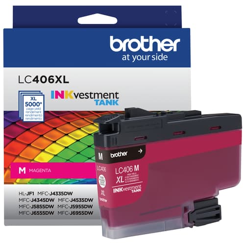 Brother LC406XLMS Cartouche d'encre magenta authentique à haut rendement INKvestment Tank