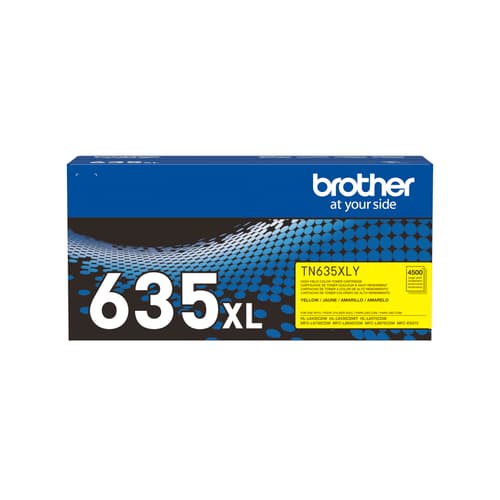 Brother authentique TN635XLY Cartouche de toner jaune à haut rendement