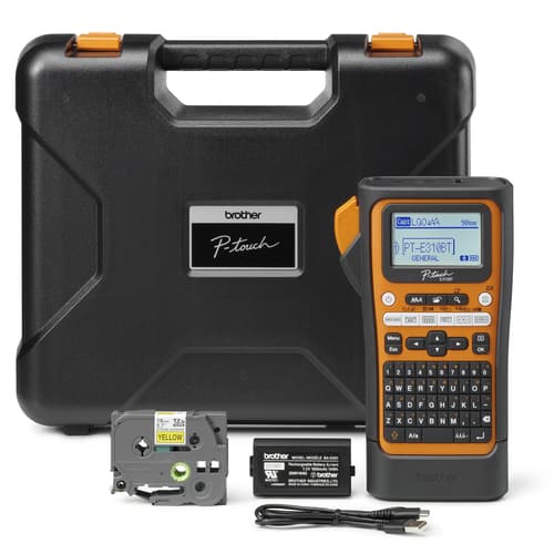Brother P-touch PT-E310BTVP Étiqueteuse industrielle portable avec BluetoothMD et câble USB-CMD