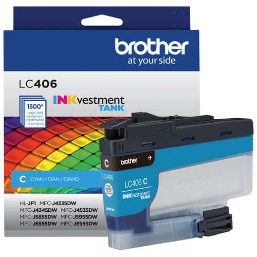 Brother LC406CS Cartouche d’encre authentique cyan à rendement standard INKvestment Tank