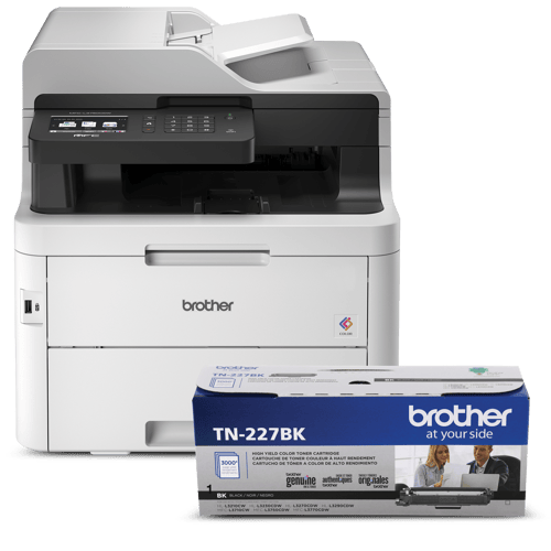 Ensemble Brother R3750TN227BUND Multifonction numérique couleur remis à neuf avec toner de départ et cartouche de toner laser noir à haut rendement TN227BK